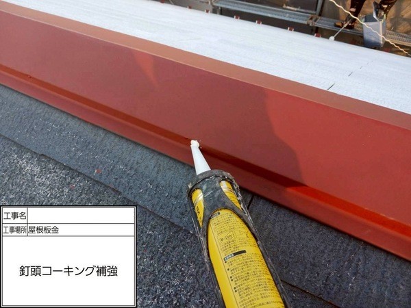 鎌倉市N様邸_屋根釘頭コーキング