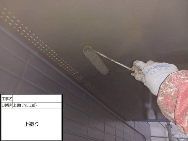 神奈川県鎌倉市-アパート外壁塗装-軒天塗装